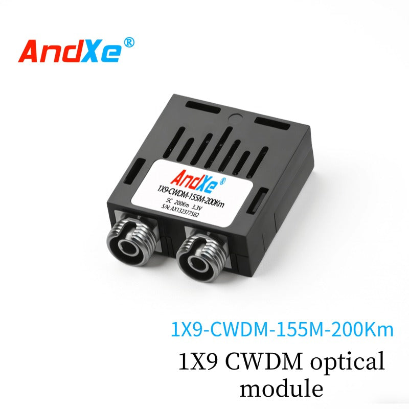 100M 1X9 optical module, 1X9-CWDM-155M-200Km, SC/FC/ST interfaces optional