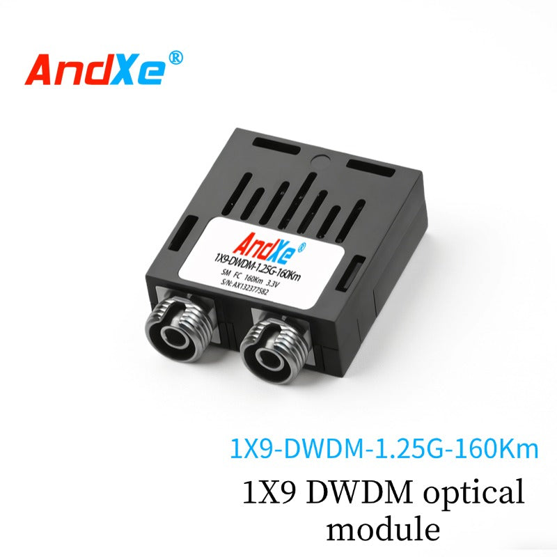 Gigabit 1×9 optical module, 1X9-DWDM-1.25G-160Km, with SC/FC/ST interfaces optional