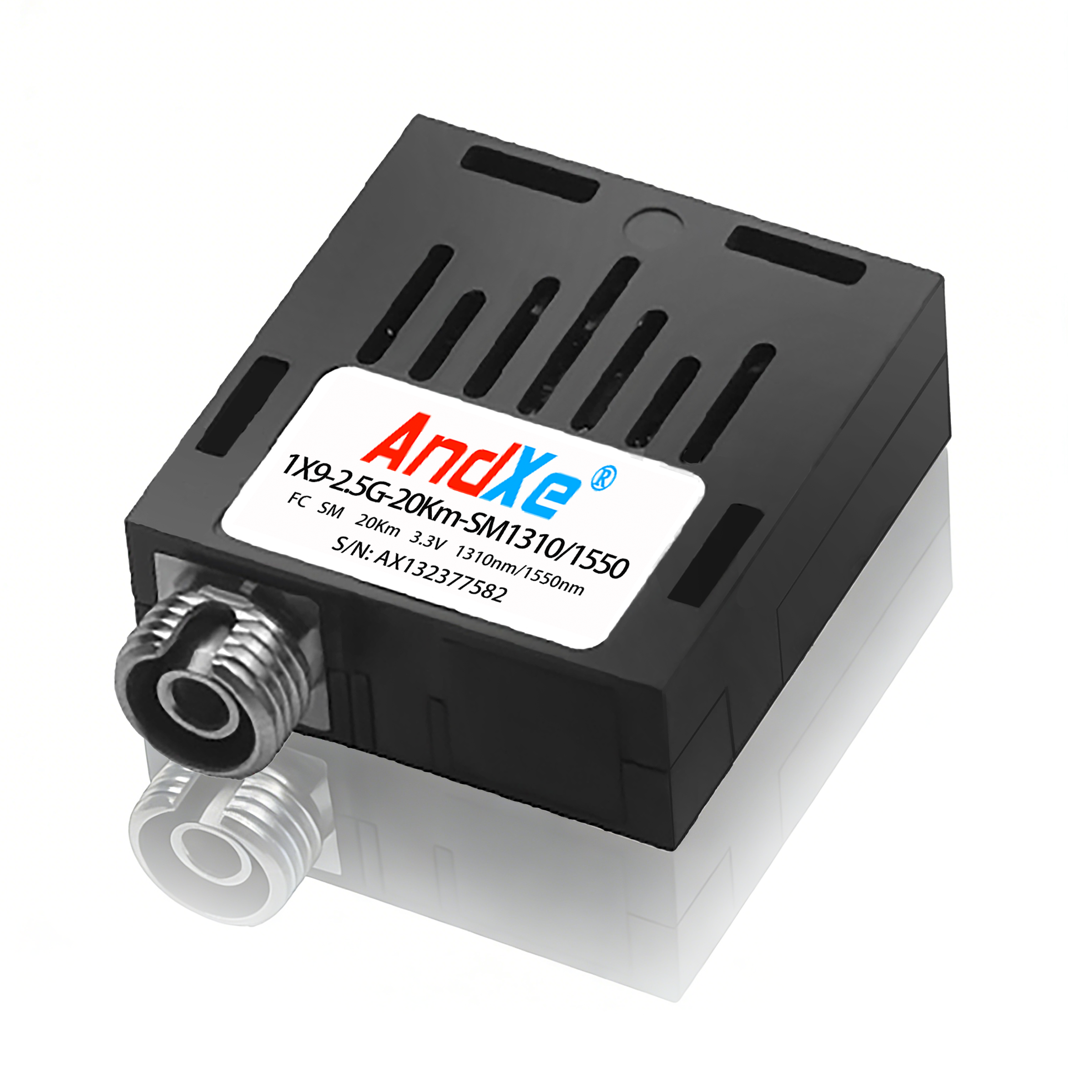 1X9-2.5G-20Km-SM1310/1550 FC interface  transmission distance 20KM