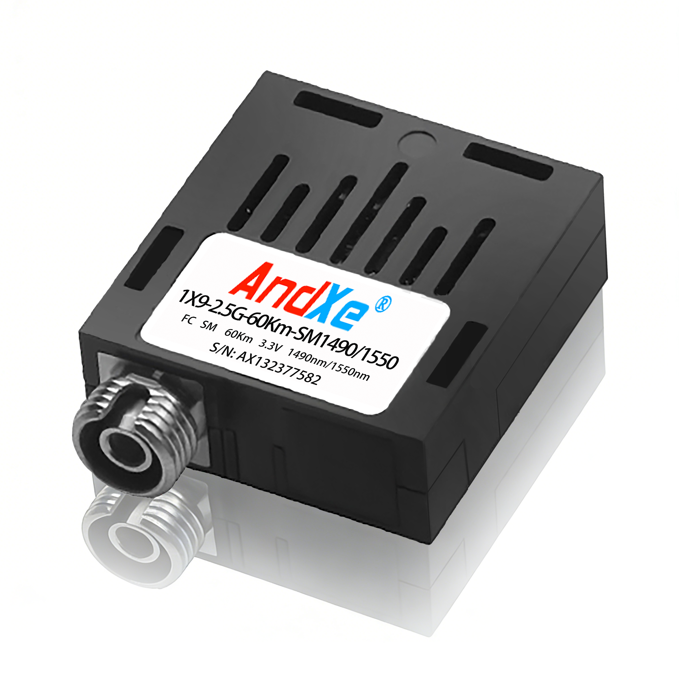 1X9-2.5G-60Km-SM1490/1550 FC interface  capable of transmitting over a distance of 60KM