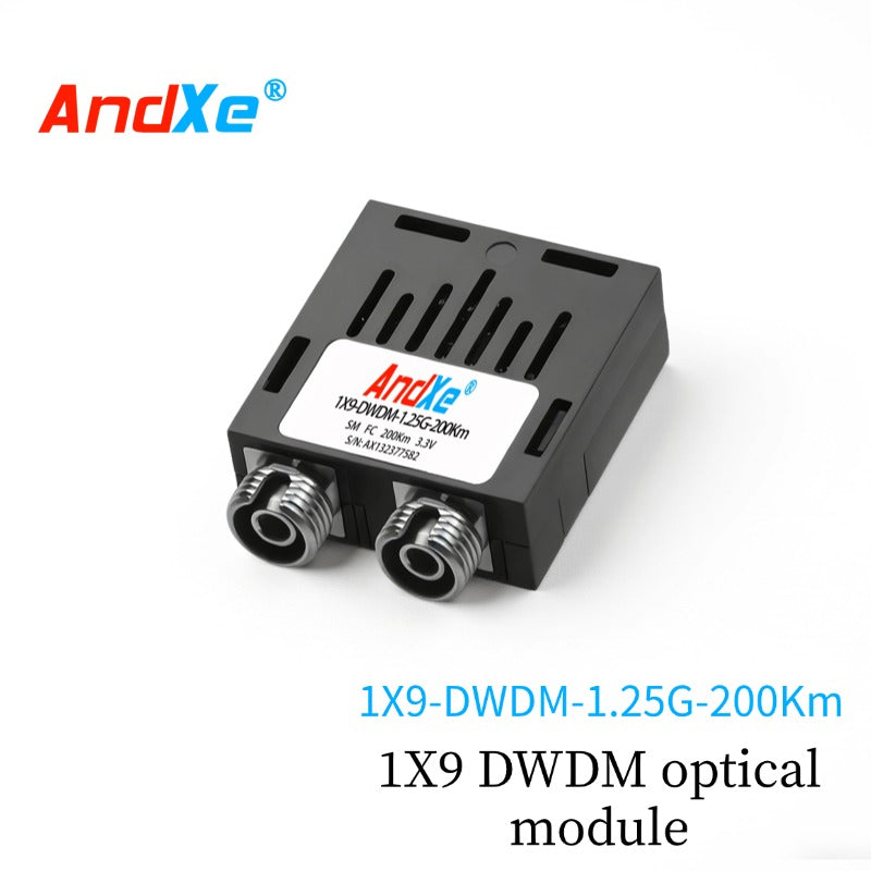 Gigabit 1×9 optical module, 1X9-DWDM-1.25G-200Km, SC/FC/ST interfaces optional