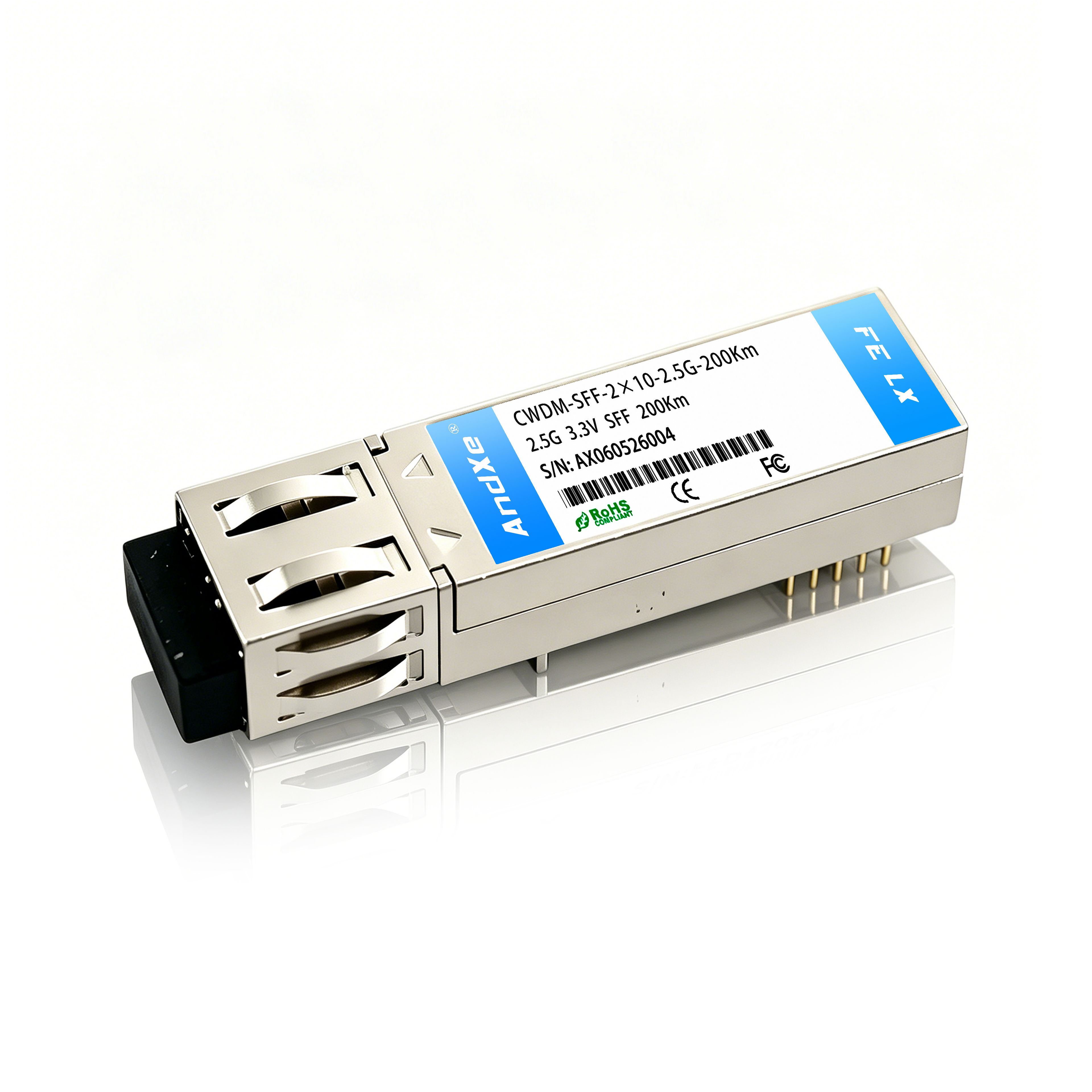 2×10 2.5G SFF optical module CWDM-SFF-2×10-2.5G-200Km transceiver module