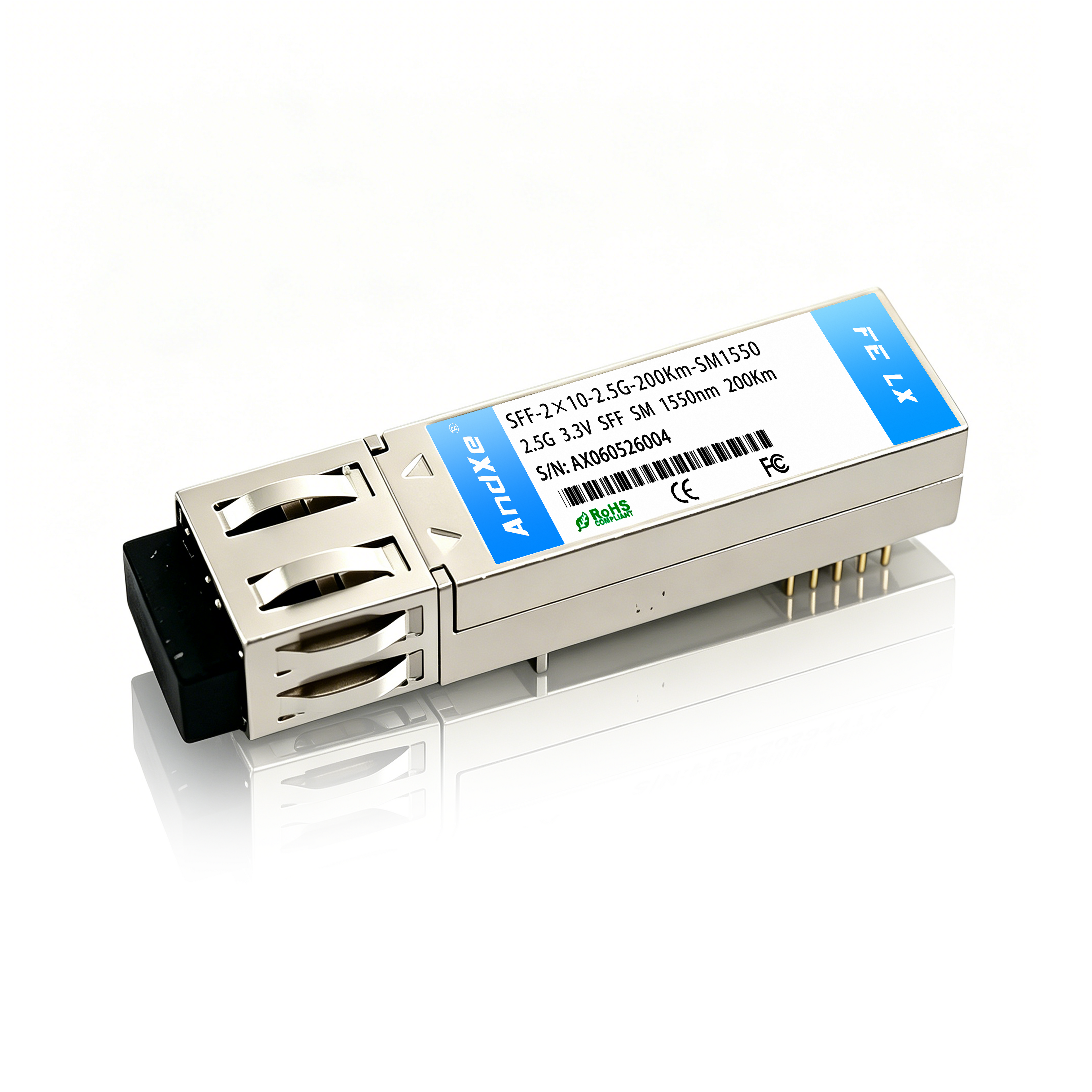 2×10 SFF 2.5G optical module SFF-2×10-2.5G-200Km-SM1550 transceiver module
