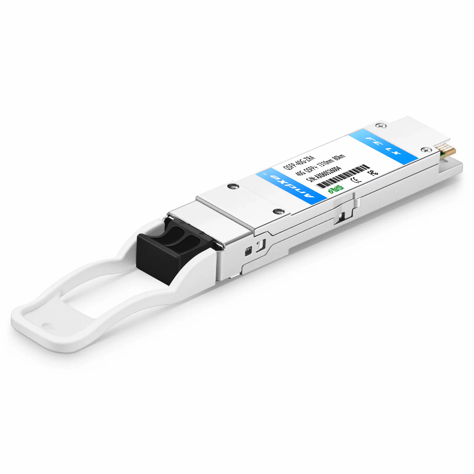 QSFP-40G-ZR4 is compatible with 40GBASE-ZR4 QSFP+ 1310nm 80km optical transceiver module