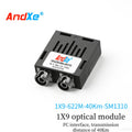 1×9 622M dual-fiber optical module, 1X9-622M-40Km-SM1310, with SC/FC/ST interfaces optional