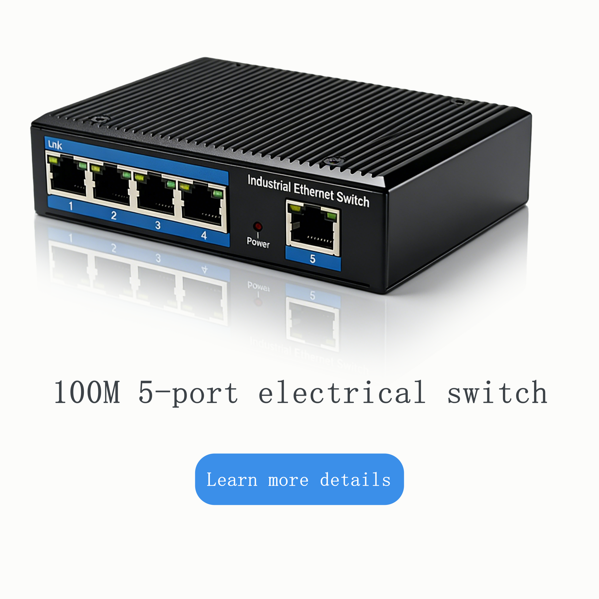 100M 5-port industrial-grade Ethernet POE switch
