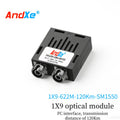 1×9 622M dual-fiber optical module, 1X9-622M-120Km-SM1550, with SC/FC/ST interfaces optional