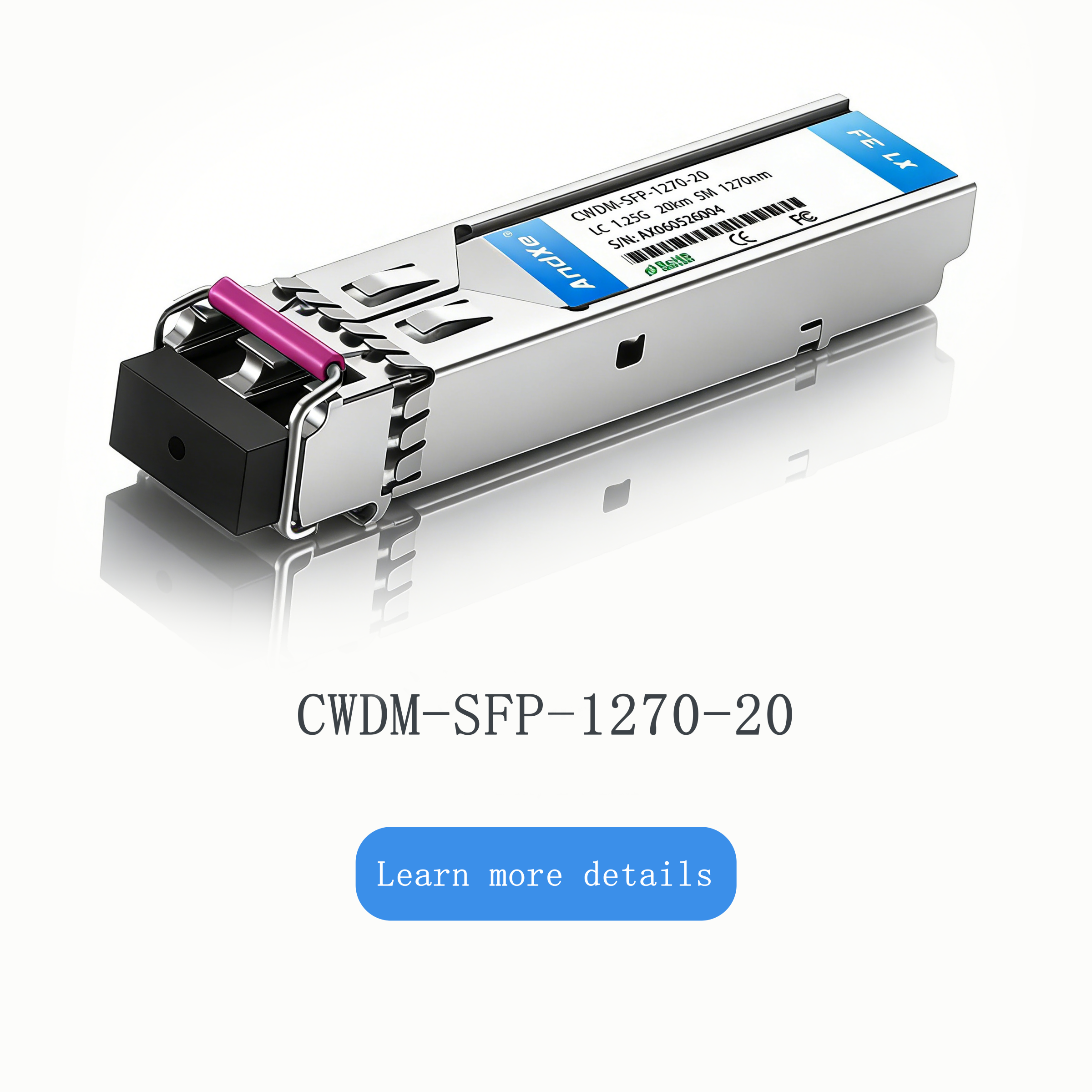 1.25G CWDM SFP 20km LC SFPoptical module