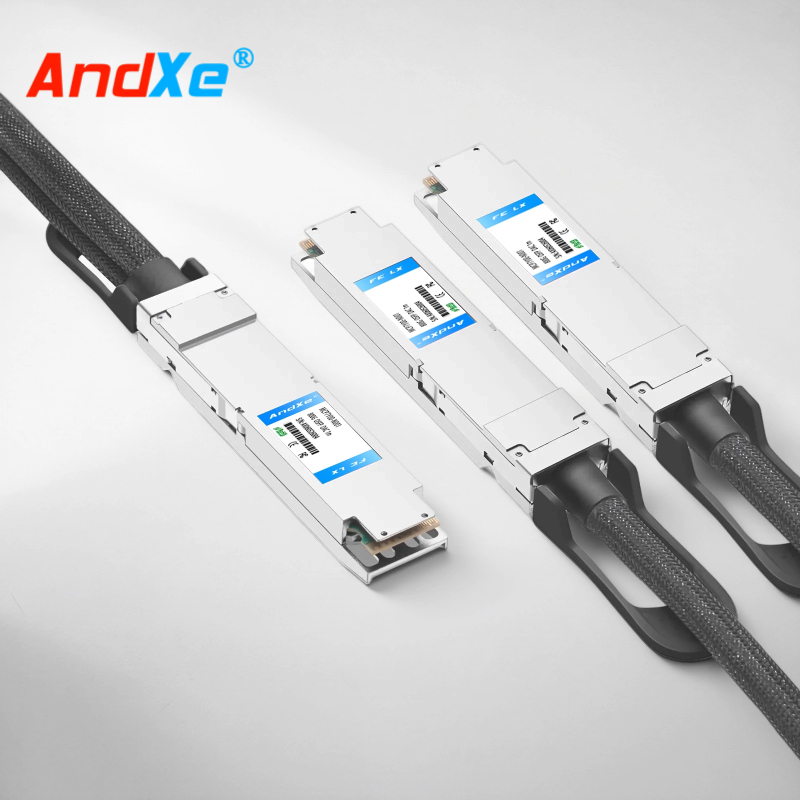 Compatible with 800G OSFP 8×100G PAM4 IHS/Top with heatsink to 2×400G OSFP 4×100G PAM4 RHS/Flat-top Ethernet passive copper branch cable