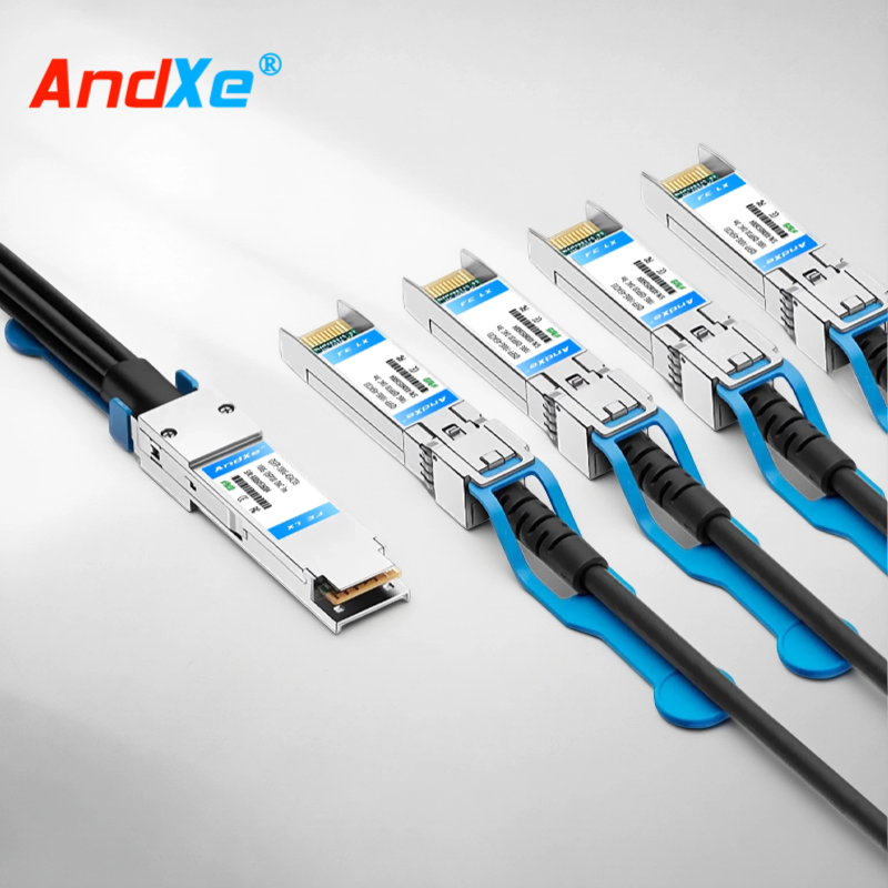 100G QSFP Active DAC Optical Cable 1 to 4 Straight-through Cable