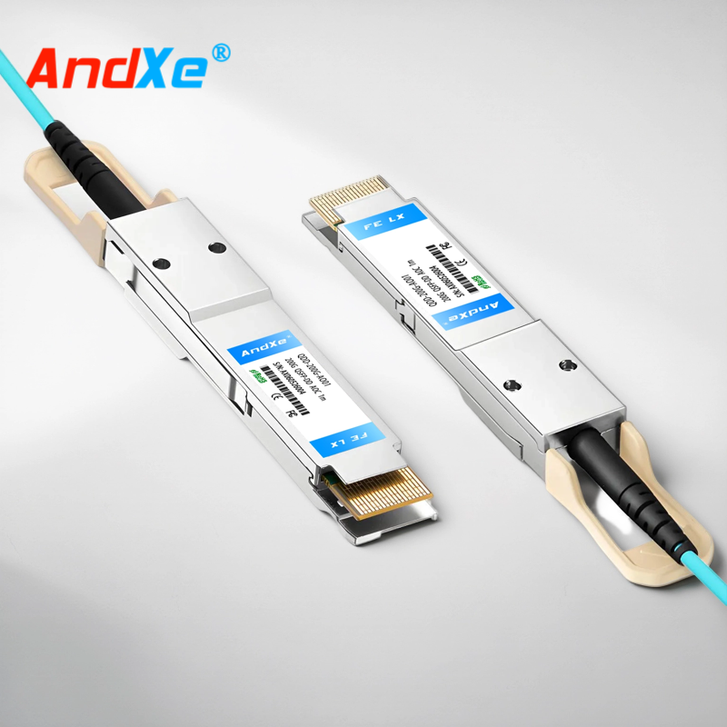 Compatible with 200G QSFP-DD 8-core 25G to 2-core 100G QSFP28 4-core 25G active optical splitter cable