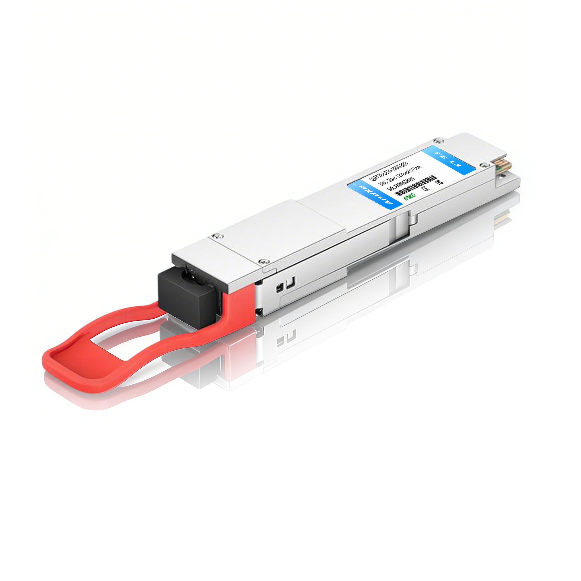 100G QSFP28 optical module, QSFP28-LR20-100GBIDI LC interface, transmission distance of 20Km