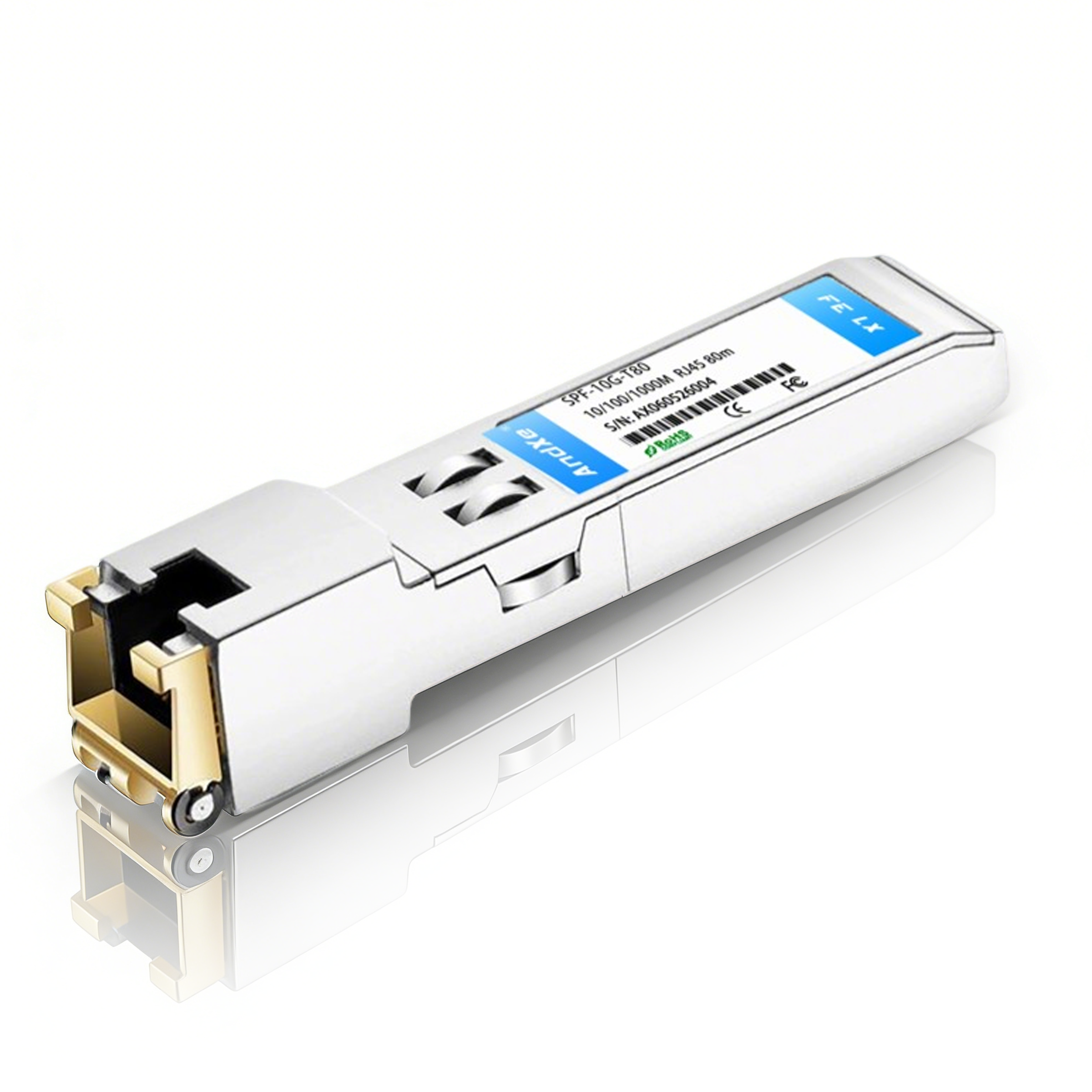 10-Gigabit electrical port SFP optical module SPF-10G-T80 RJ45 interface, transmitting at 80M